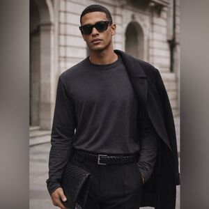 Bottega Veneta Charcoal Gray Men’s long sleeve tee size 50
